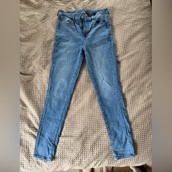 AE NE(X)T LEVEL SUPER HIGH-WAISTED JEGGING
 Brilliant Blue size 10 long - Picture 2 of 3